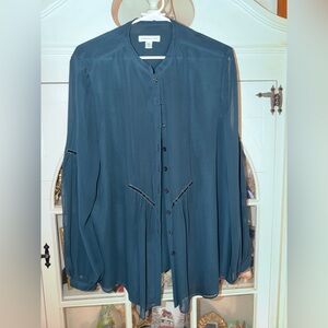 Coldwater Creek Deep Teal Blouse L